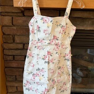 Hollister Floral Dress - White and Pink